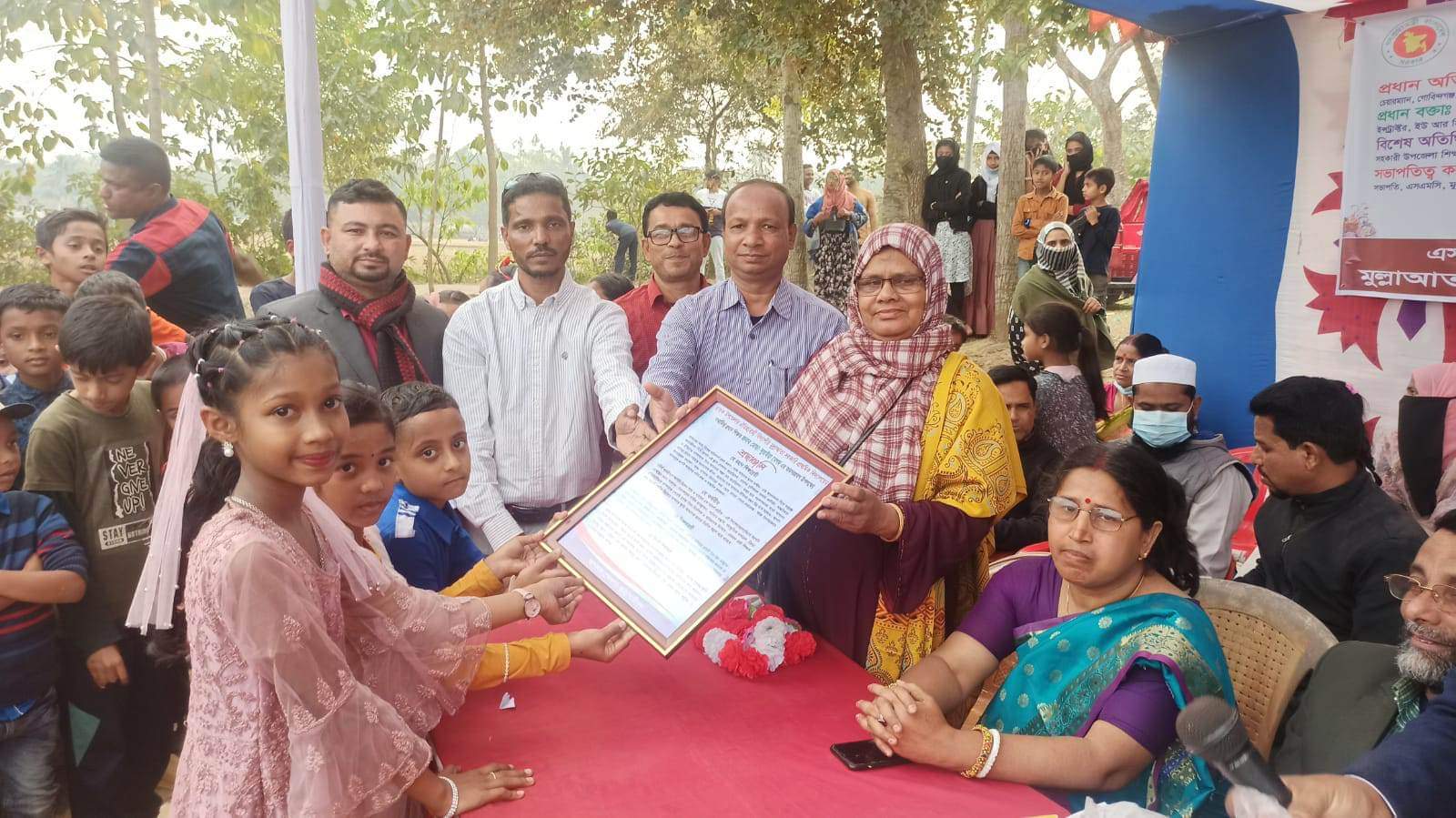 ছাতকে অবসরপ্রাপ্ত প্রধান শিক্ষকের বিদায় সংবর্ধনা