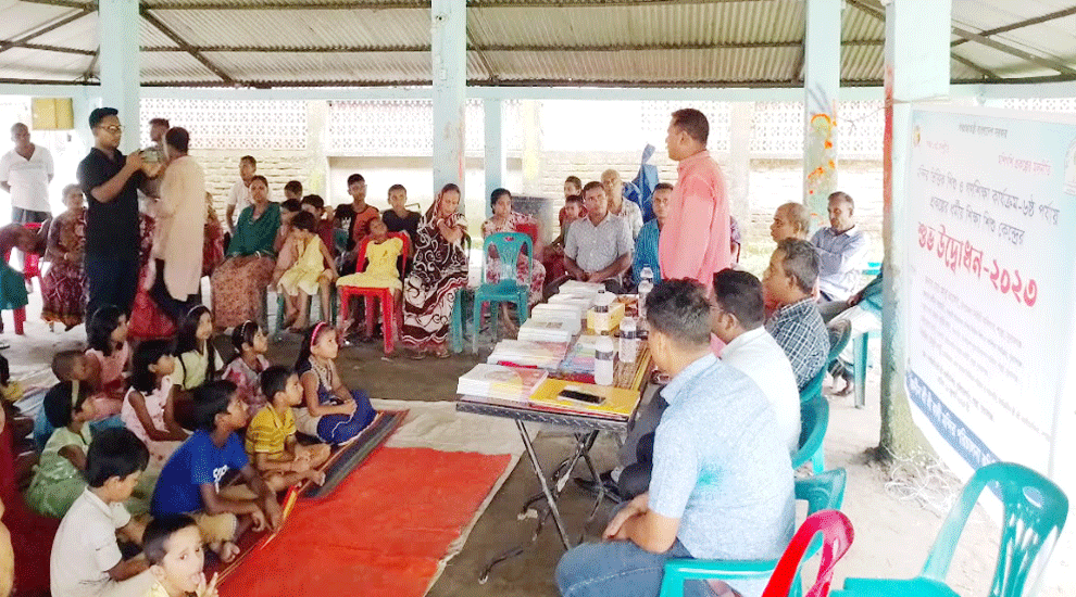 শাল্লায় মন্দির ভিত্তিক ধর্মীয় শিশুশিক্ষা কেন্দ্রের উদ্বোধন