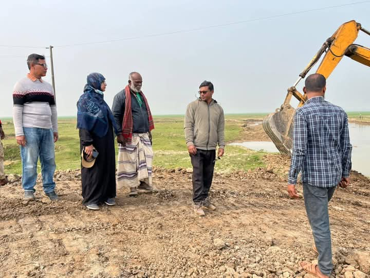 হাওরের বাঁধে কোন গাফিলতি সহ্য করা হবেনা এমপি প্রার্থী সালমা নজির